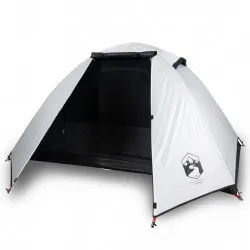 Къмпинг палатка за 2 души бяла 224x248x118 см 185T тафта