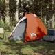 Къмпинг палатка за 2 души сив/оранжев 254x135x112 см 185T тафта