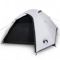 Къмпинг палатка за 4 души бяла 267x272x145 см 185T тафта