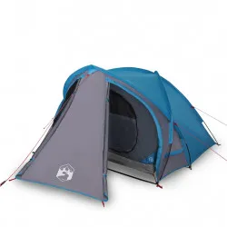 Къмпинг палатка за 2 души синя 320x140x120 см 185T тафта