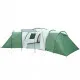 Къмпинг палатка за 12 души зелена 840x720x200 см 185T тафта