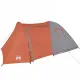Къмпинг палатка за 6 души сив/оранжев 466x342x200 см 185T тафта