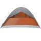 Къмпинг палатка за 6 души сив/оранжев 466x342x200 см 185T тафта