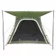 Къмпинг палатка за 4 души зелена 240x221x160 см 185T тафта