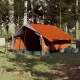 Къмпинг палатка 2-местна сив/оранжев 193x122x96 см 185T тафта