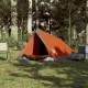 Къмпинг палатка 2-местна сив/оранжев 200x120x88/62см 185T тафта