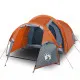 Къмпинг палатка за 3 души сив/оранжев 370x185x116 см 185T тафта