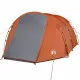 Къмпинг палатка за 4 души сив/оранжев 420x260x153 см 185T тафта