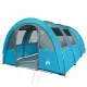 Къмпинг палатка за 4 души синя 483x340x193 см 185T тафта