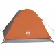 Къмпинг палатка за 3 души сив/оранжев 240x217x120 см 190T тафта