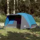 Къмпинг палатка за 4 души синя 350x280x155 см 190T тафта