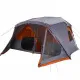 Къмпинг палатка за 10 души сиво-оранжев затъмняващ водоустойчив
