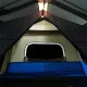 Къмпинг палатка, светлосиньо, затъмняващ плат, LED