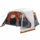 Къмпинг палатка, светлосив и оранжев, затъмняващ плат, LED