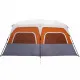 Къмпинг палатка, светлосив и оранжев, затъмняващ плат, LED
