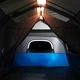 Семейна палатка с LED 9-местна светлосиня бързо освобождаване