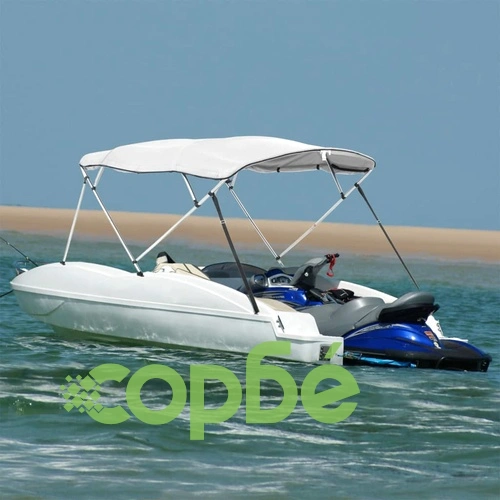 Тента за лодка с 4 дъги странични стени 243x(200-213)x137 см ➤ топ цена ➤ sorbe.bg