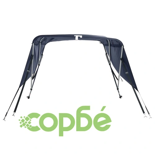 Тента за лодка с 4 дъги странични стени 243x(230-244)x137 см ➤ топ цена ➤ sorbe.bg