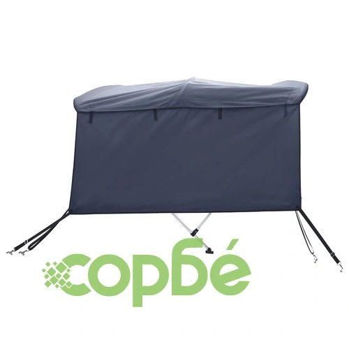 Тента за лодка с 4 дъги странични стени 243x(230-244)x137 см ➤ топ цена ➤ sorbe.bg