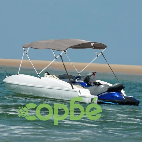 Тента за лодка с 4 дъги странични стени 243x(200-213)x137 см ➤ топ цена ➤ sorbe.bg