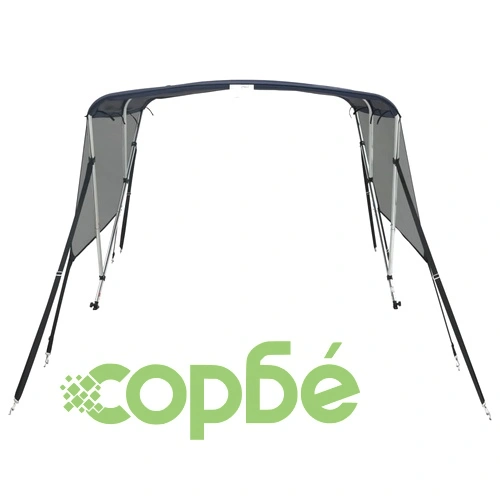 Тента за лодка с 3 дъги мрежести страници 183x(137-152)x137 см ➤ топ цена ➤ sorbe.bg