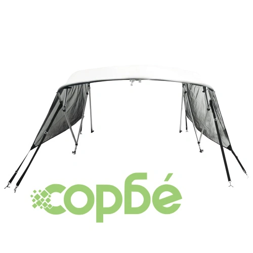 Тента за лодка с 4 дъги мрежести страници 243x(230-244)x137 см ➤ топ цена ➤ sorbe.bg