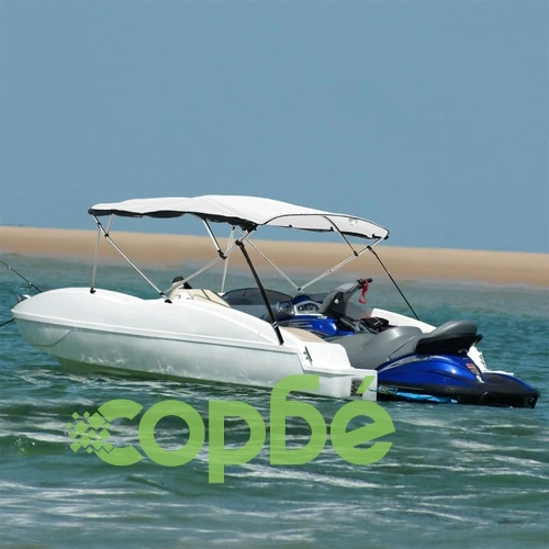 Тента за лодка с 4 дъги мрежести страници 243x(230-244)x137 см ➤ топ цена ➤ sorbe.bg