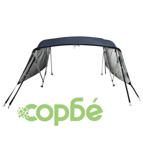 Тента за лодка с 4 дъги мрежести страници 243x(230-244)x137 см ➤ топ цена ➤ sorbe.bg