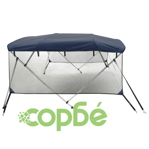Тента за лодка с 4 дъги мрежести страници 243x(230-244)x137 см ➤ топ цена ➤ sorbe.bg