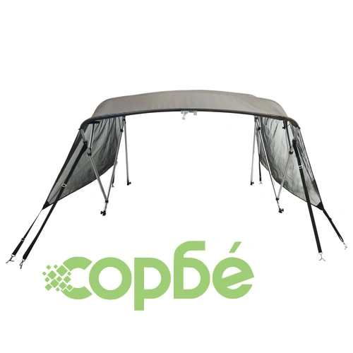 Тента за лодка с 4 дъги мрежести страници 243x(200-213)x137 см ➤ топ цена ➤ sorbe.bg