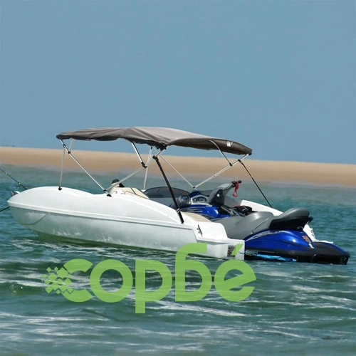 Тента за лодка с 4 дъги мрежести страници 243x(230-244)x137 см ➤ топ цена ➤ sorbe.bg