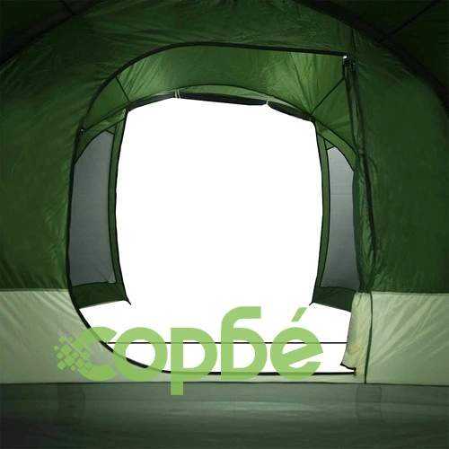 Семейна палатка, 6-местна, зелена, водоустойчива ➤ топ цена ➤ sorbe.bg