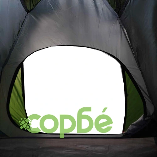 Куполна къмпинг палатка, 4-местна, зелена, водоустойчива ➤ топ цена ➤ sorbe.bg