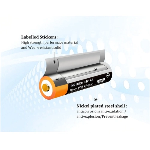 Батерия Vapcell P1418A 14500 1800mAh 1.5V със защита и Micro USB зареждане ➤ топ цена ➤ sorbe.bg