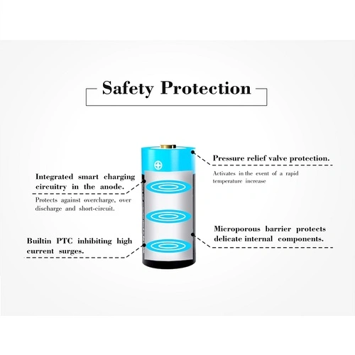 Батерия Vapcell P1608A 16340 800mAh със защита и Micro USB зареждане ➤ топ цена ➤ sorbe.bg