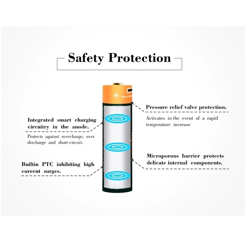 Батерия Vapcell P1835A 18650 3500mAh 10A със защита и Micro USB зареждане ➤ топ цена ➤ sorbe.bg