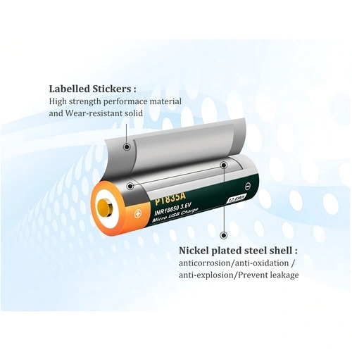 Батерия Vapcell P1835A 18650 3500mAh 10A със защита и Micro USB зареждане ➤ топ цена ➤ sorbe.bg