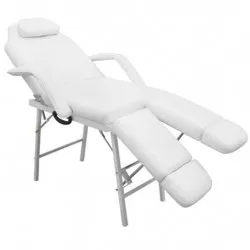 Стол за процедури с регулируеми поставки за краката, бял