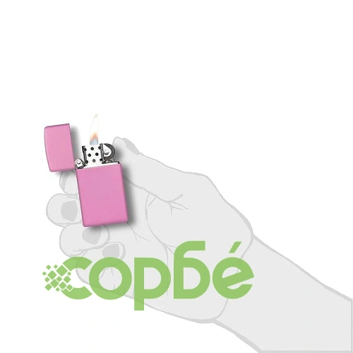 Запалка Zippo 1638  Pink Matte, Slim ➤ топ цена ➤ sorbe.bg