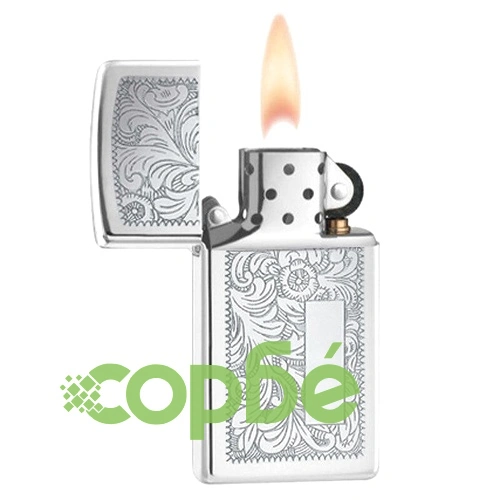 Запалка Zippo 1652 Venetian Polished Chrome, Slim ➤ топ цена ➤ sorbe.bg