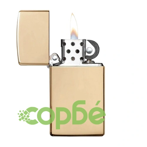 Запалка Zippo 1654B  Polished Brass, Slim ➤ топ цена ➤ sorbe.bg