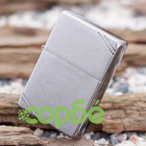 Запалка Zippo 230 - Brushed Chrome Vintage with Slashes ➤ топ цена ➤ sorbe.bg