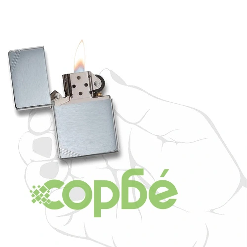 Запалка Zippo 230 - Brushed Chrome Vintage with Slashes ➤ топ цена ➤ sorbe.bg