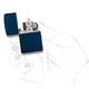 Запалка Zippo 239  Navy Matte