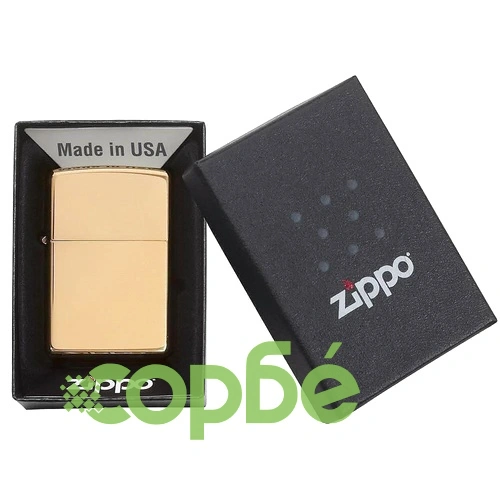 Запалка Zippo 254B  High Polish Brass ➤ топ цена ➤ sorbe.bg