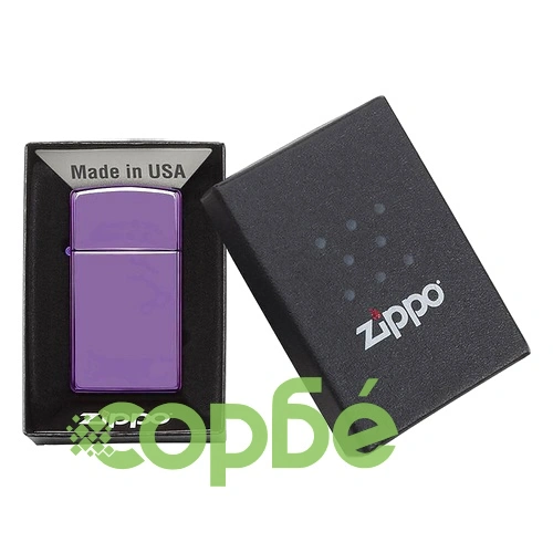 Запалка Zippo Slim® High Polish Purple ➤ топ цена ➤ sorbe.bg