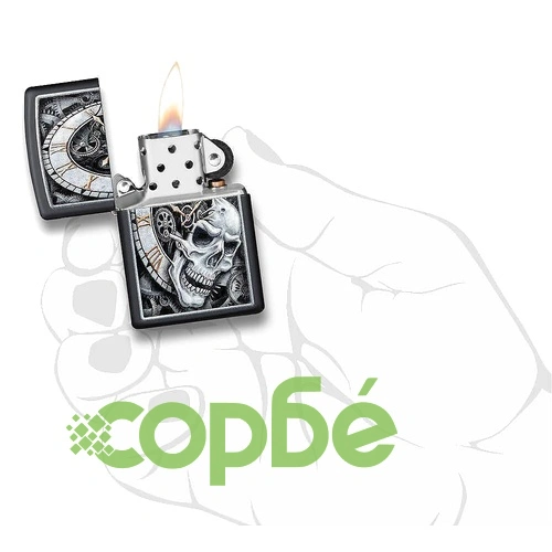 Запалка Zippo 29854 Skull Clock Design ➤ топ цена ➤ sorbe.bg