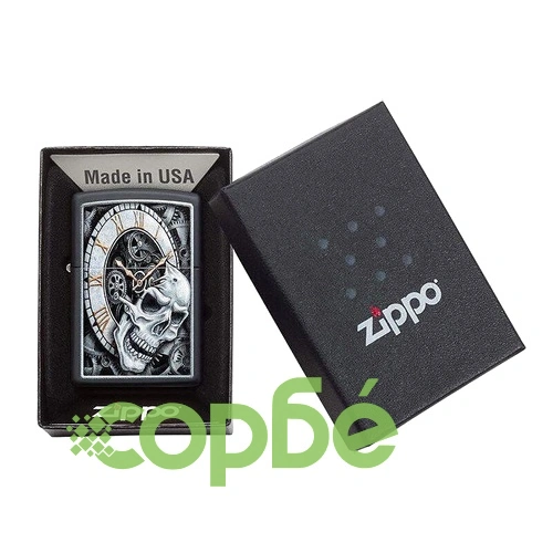 Запалка Zippo 29854 Skull Clock Design ➤ топ цена ➤ sorbe.bg