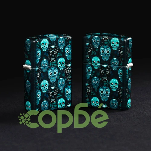 Запалка Zippo - Glow in the Dark Sugar Skulls Design ➤ топ цена ➤ sorbe.bg