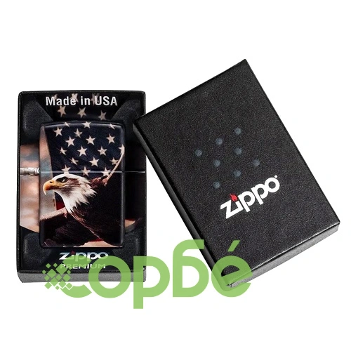 Запалка Zippo - Eagle USA Flag Design ➤ топ цена ➤ sorbe.bg